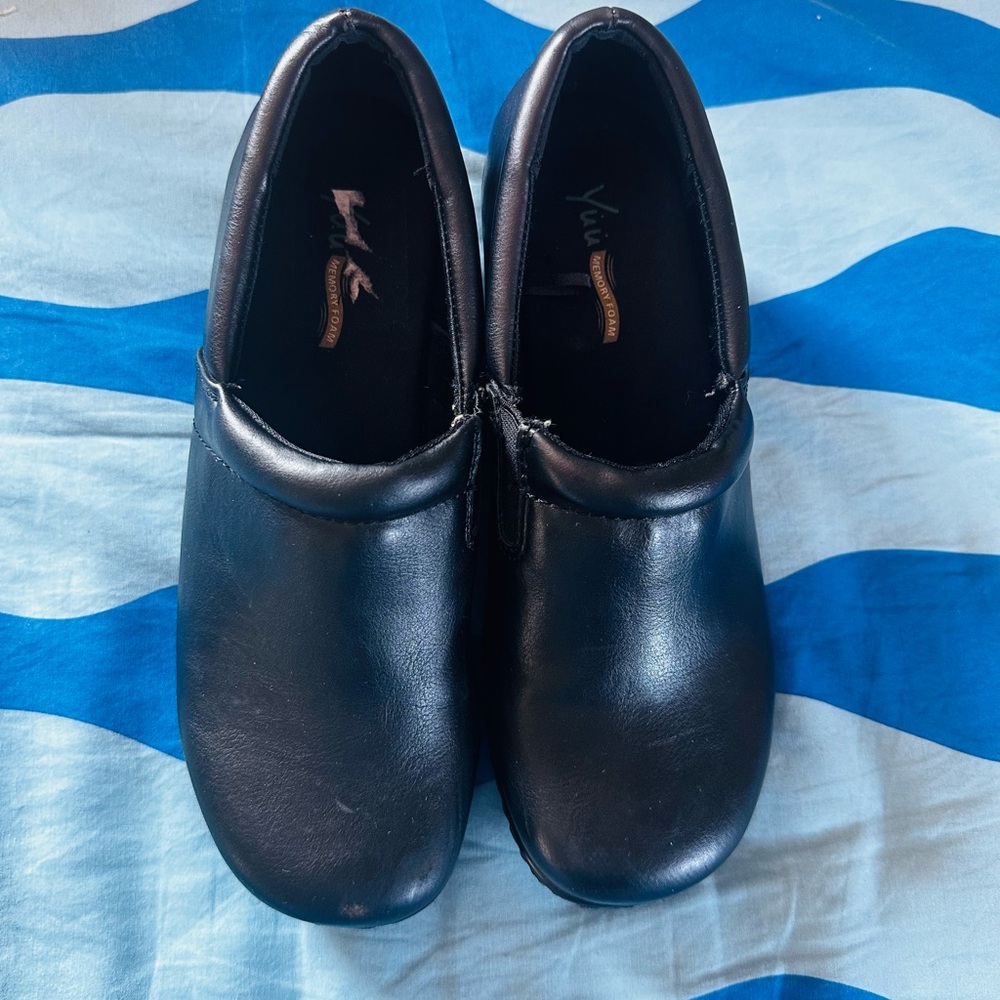 Black Platform Clogs - image 3